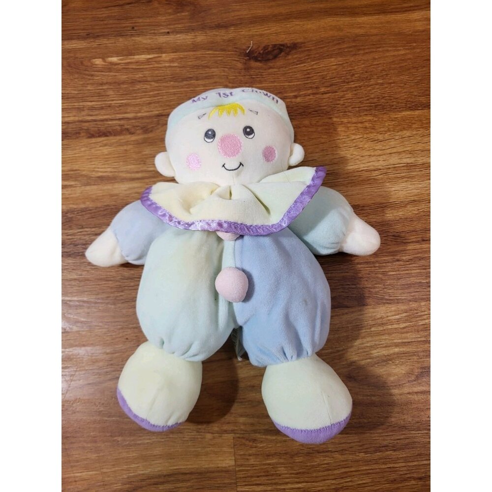 Snuggie Toy Baby My 1st Clown Rattle Plush Stuffed Soft Velour 12” DGE #7983